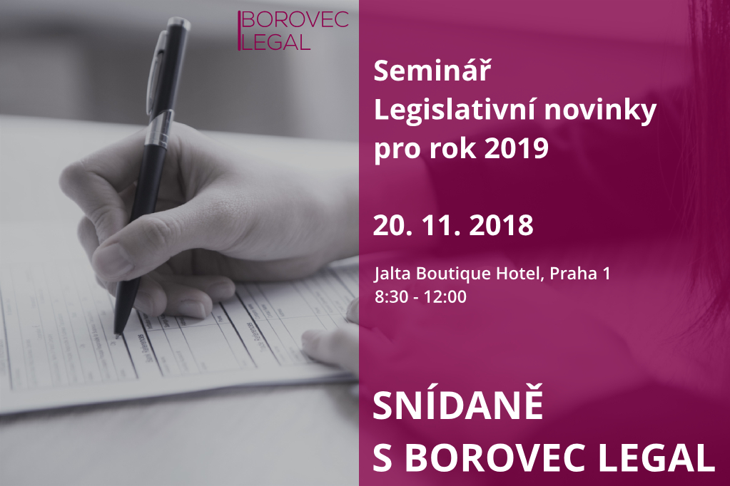 Legislativní novinky pro rok 2019
